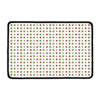 Merry Christmas Dots Pattern Print Kitchen Mat