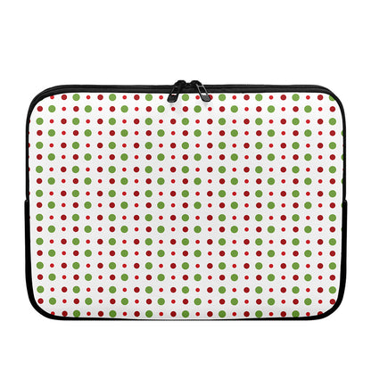Merry Christmas Dots Pattern Print Laptop Sleeve