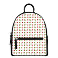 Merry Christmas Dots Pattern Print Leather Backpack