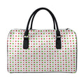 Merry Christmas Dots Pattern Print Leather Duffel Bag