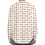 Merry Christmas Dots Pattern Print Long Sleeve Baseball Jersey