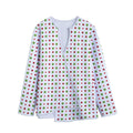 Merry Christmas Dots Pattern Print Long Sleeve Short Coat