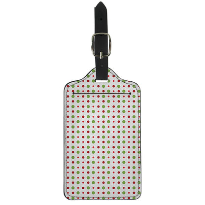 Merry Christmas Dots Pattern Print Luggage Tag
