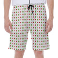 Merry Christmas Dots Pattern Print Men's Beach Shorts
