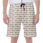 Merry Christmas Dots Pattern Print Men's Beach Shorts