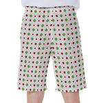 Merry Christmas Dots Pattern Print Men's Beach Shorts