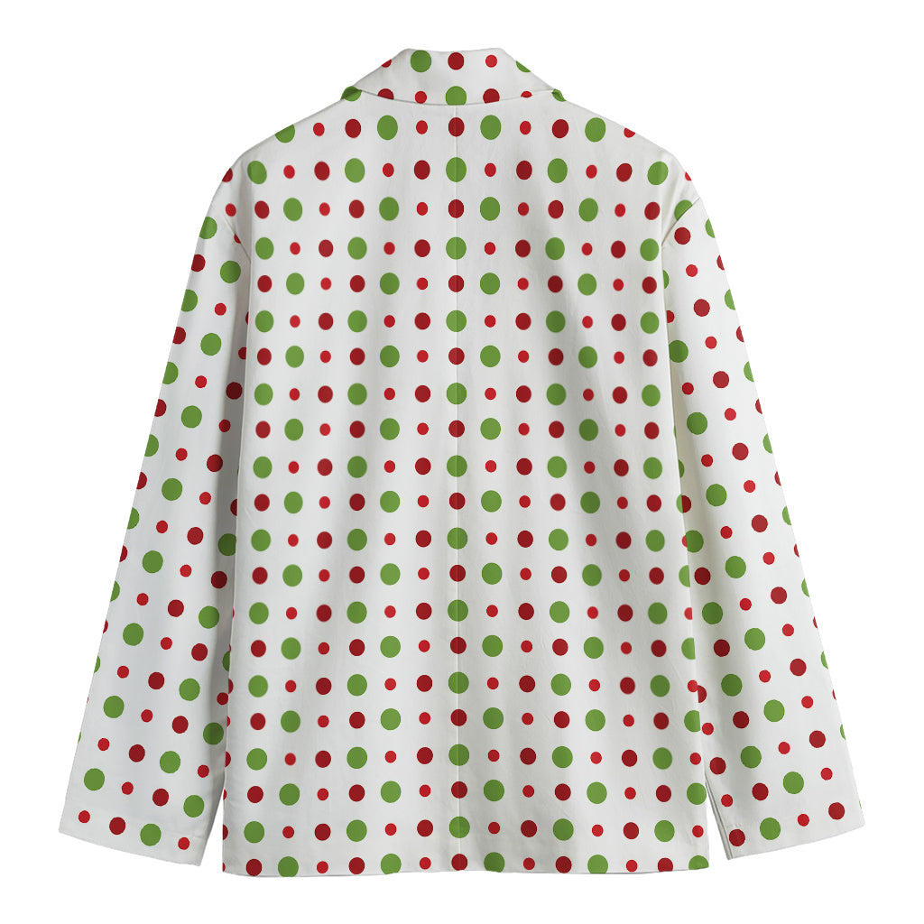 Merry Christmas Dots Pattern Print Men's Blazer