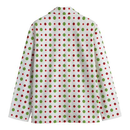 Merry Christmas Dots Pattern Print Men's Blazer