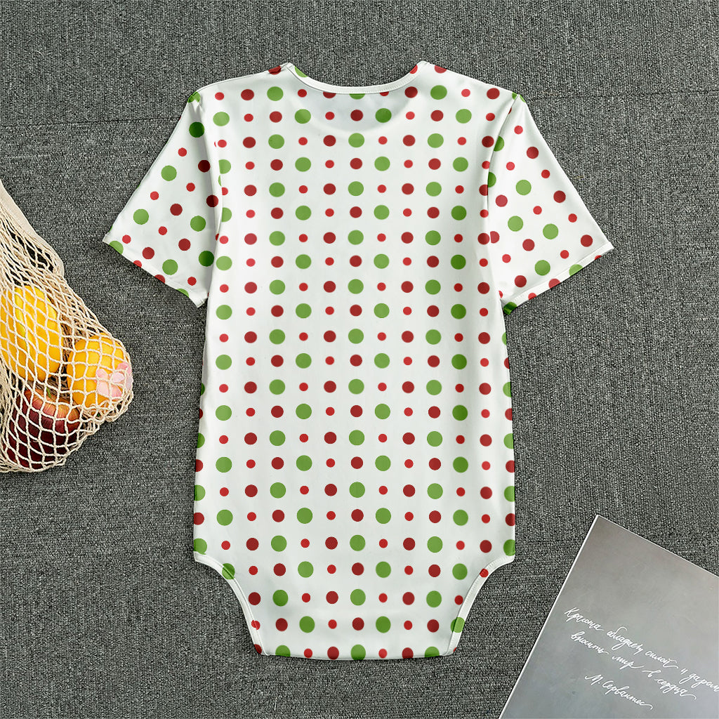 Merry Christmas Dots Pattern Print Men's Bodysuit