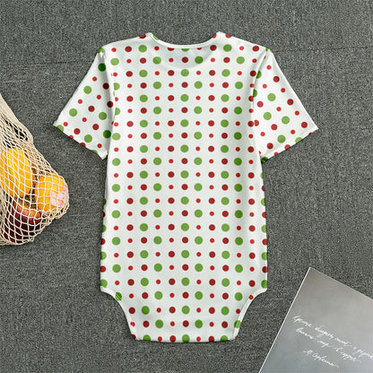 Merry Christmas Dots Pattern Print Men's Bodysuit