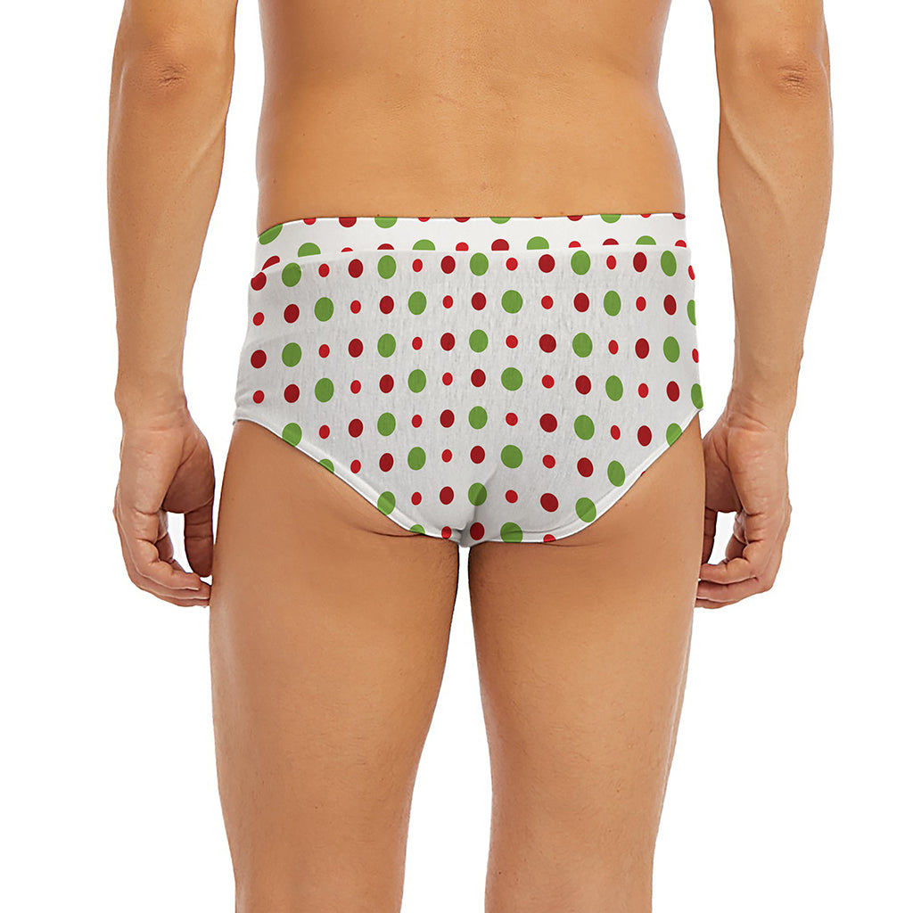 Merry Christmas Dots Pattern Print Men's Briefs
