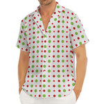 Merry Christmas Dots Pattern Print Men's Deep V-Neck Shirt