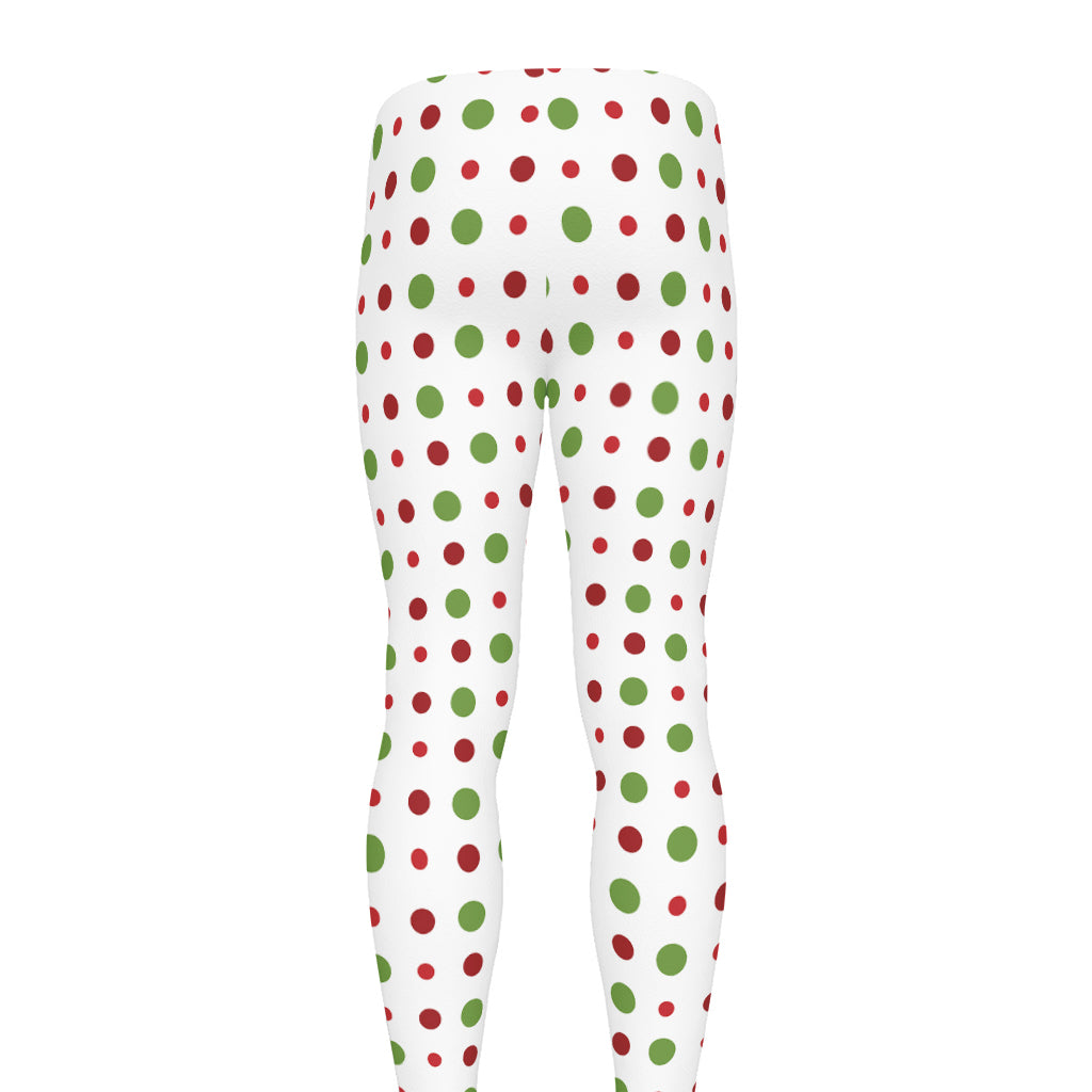 Merry Christmas Dots Pattern Print Men's leggings