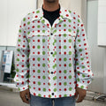 Merry Christmas Dots Pattern Print Men's Shirt Jacket