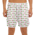 Merry Christmas Dots Pattern Print Men's Split Running Shorts