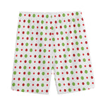 Merry Christmas Dots Pattern Print Men's Sports Shorts