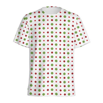 Merry Christmas Dots Pattern Print Men's Sports T-Shirt