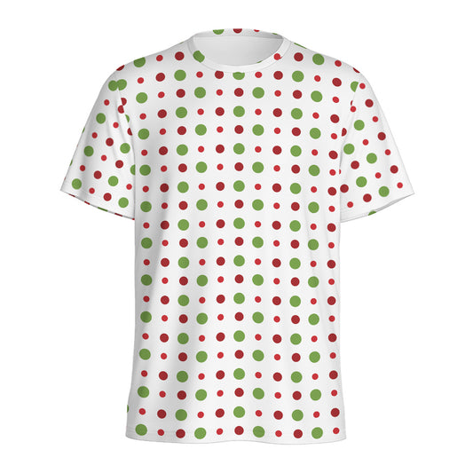 Merry Christmas Dots Pattern Print Men's Sports T-Shirt
