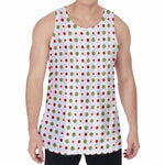 Merry Christmas Dots Pattern Print Men's Velvet Tank Top