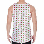 Merry Christmas Dots Pattern Print Men's Velvet Tank Top