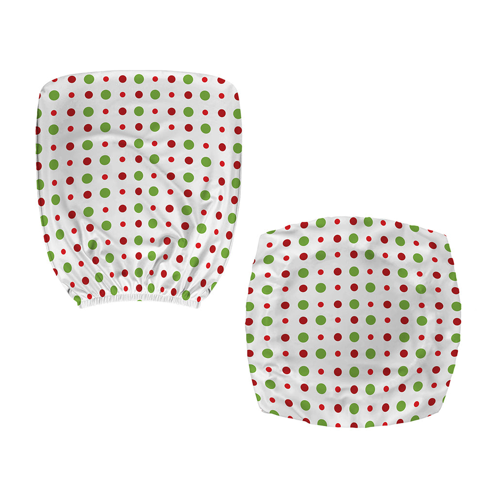 Merry Christmas Dots Pattern Print Office Chair Cover