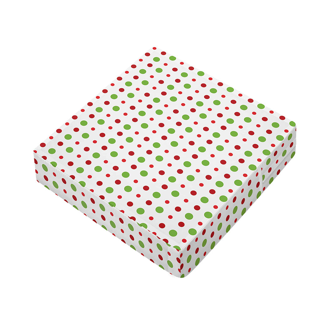 Merry Christmas Dots Pattern Print Outdoor Seat Cushion Cover