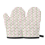 Merry Christmas Dots Pattern Print Oven Mitts