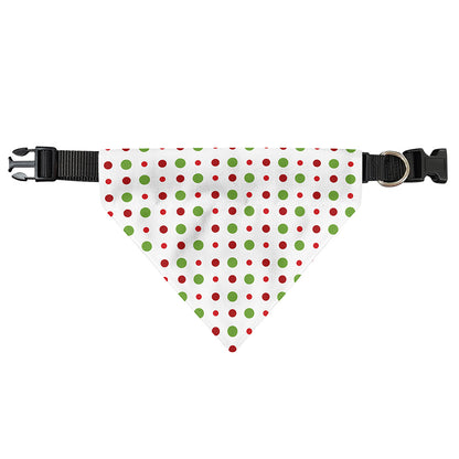 Merry Christmas Dots Pattern Print Over The Collar Dog Bandana