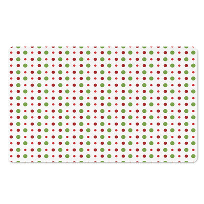 Merry Christmas Dots Pattern Print Polyester Doormat