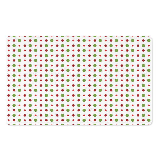 Merry Christmas Dots Pattern Print Polyester Doormat