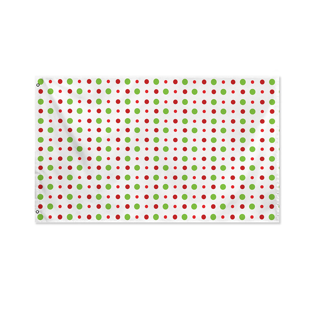 Merry Christmas Dots Pattern Print Polyester Flag