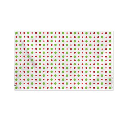 Merry Christmas Dots Pattern Print Polyester Flag