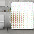 Merry Christmas Dots Pattern Print Polyester Shower Curtain