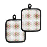 Merry Christmas Dots Pattern Print Pot Holders