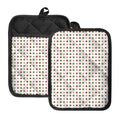 Merry Christmas Dots Pattern Print Pot Holders With Pocket