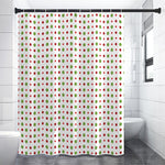 Merry Christmas Dots Pattern Print Premium Shower Curtain