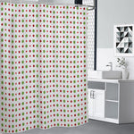 Merry Christmas Dots Pattern Print Premium Shower Curtain