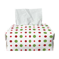 Merry Christmas Dots Pattern Print Rectangle Tissue Box Cover