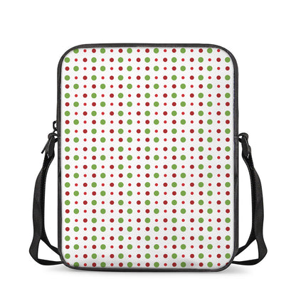 Merry Christmas Dots Pattern Print Rectangular Crossbody Bag