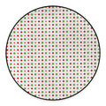 Merry Christmas Dots Pattern Print Round Floor Mat