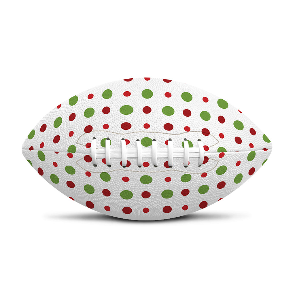 Merry Christmas Dots Pattern Print Rugby Ball