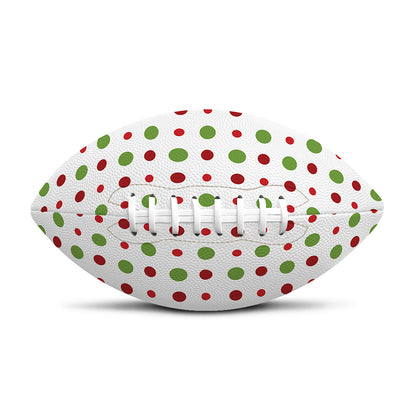 Merry Christmas Dots Pattern Print Rugby Ball