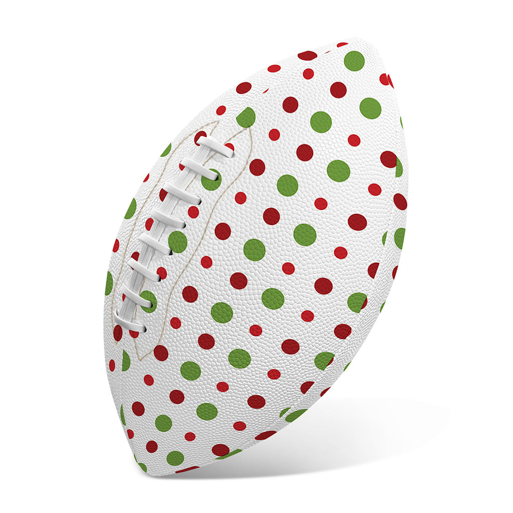 Merry Christmas Dots Pattern Print Rugby Ball