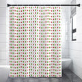 Merry Christmas Dots Pattern Print Shower Curtain