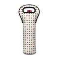 Merry Christmas Dots Pattern Print Single Neoprene Wine Tote