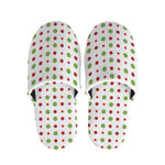 Merry Christmas Dots Pattern Print Slippers