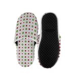 Merry Christmas Dots Pattern Print Slippers