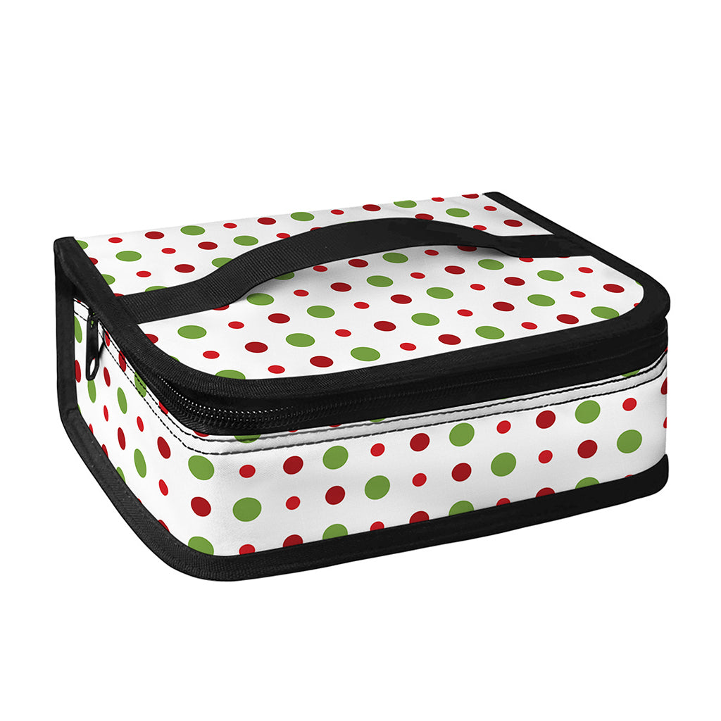 Merry Christmas Dots Pattern Print Small Lunch Bag