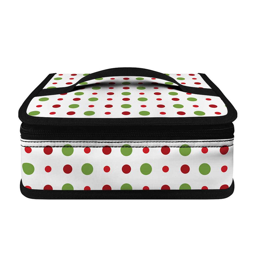 Merry Christmas Dots Pattern Print Small Lunch Bag