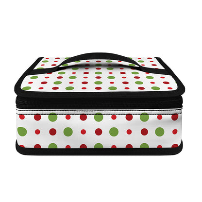 Merry Christmas Dots Pattern Print Small Lunch Bag
